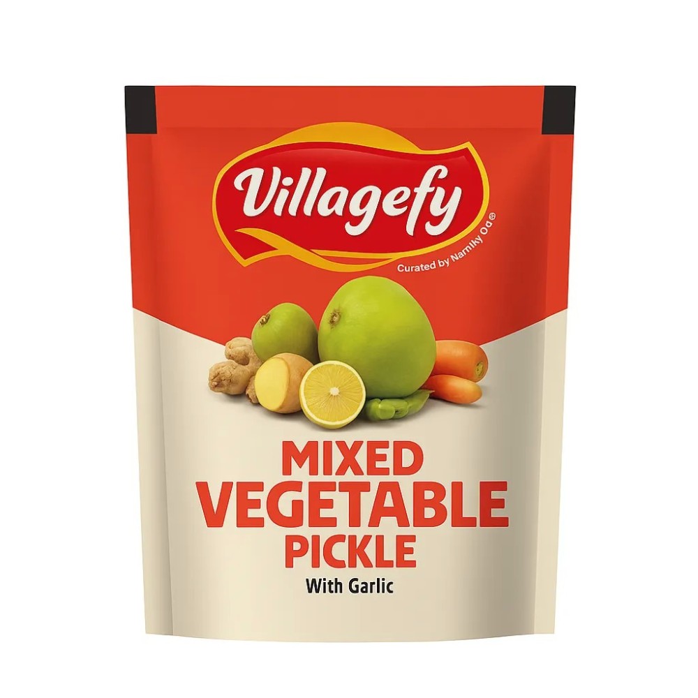 Mixed vegetable Pickle with Garlic - 35g Sachet (Pouch Pack of 10)