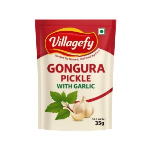 Gongura Pickle with Garlic - 35g Sachet (Pouch Pack of 10)