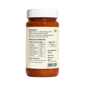 Mango Ginger Pickle Without Garlic 300g