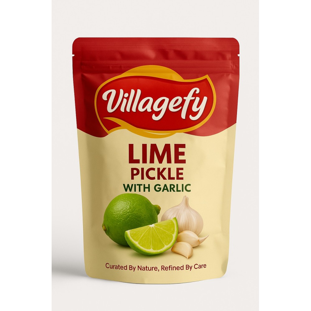 Lime Pickle with Garlic - 35g Sachet (Pouch Pack of 10)
