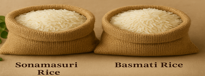 Sonamasuri and Basmathi Rice